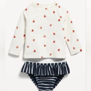 NWT - Old Navy Toddler Girls Rashguard Bathing Suit (12-18 months)